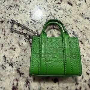 Authentic Marc Jacobs Nano Green Leather Tote Bag Charm